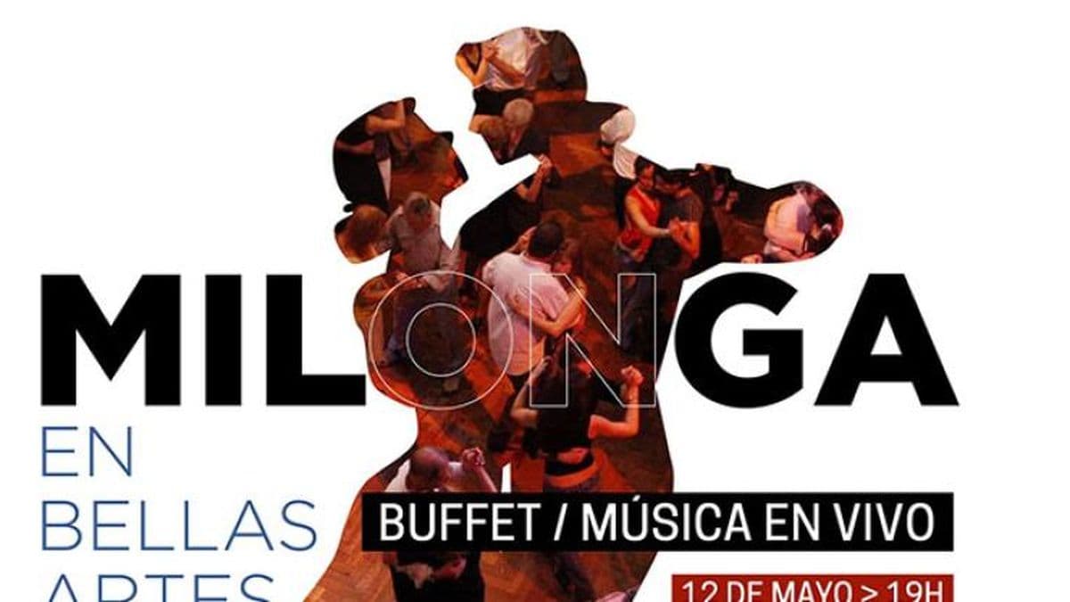 Este viernes 12 habrá Milonga en el Centro Cultural Bellas Artes