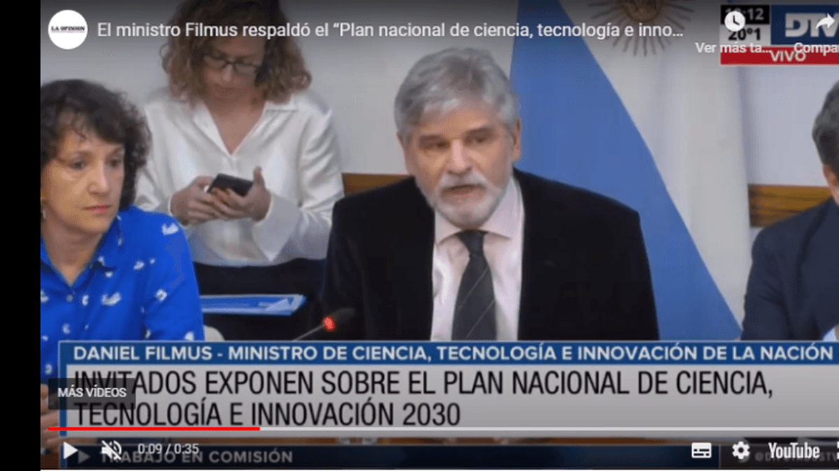 Daniel Filmus expuso ante Diputados sobre el Plan Nacional de Ciencia 2030