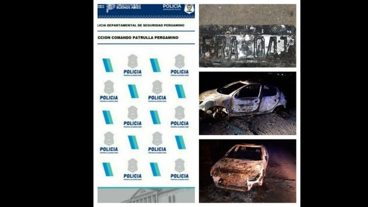 Encontraron totalmente quemado un automóvil que había sido robado