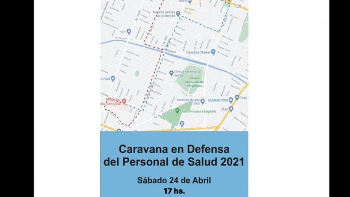 En defensa del personal del Hospital, hoy habrá una caravana de autos