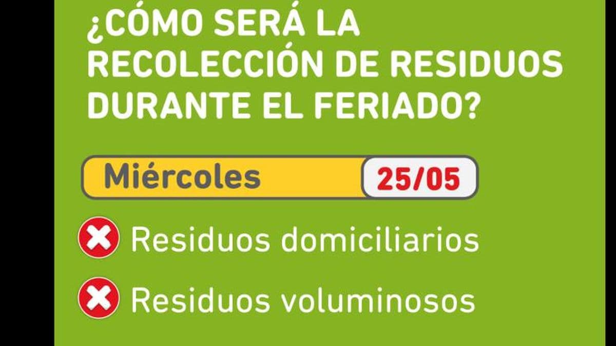 Este miércoles no habrá recolección de residuos