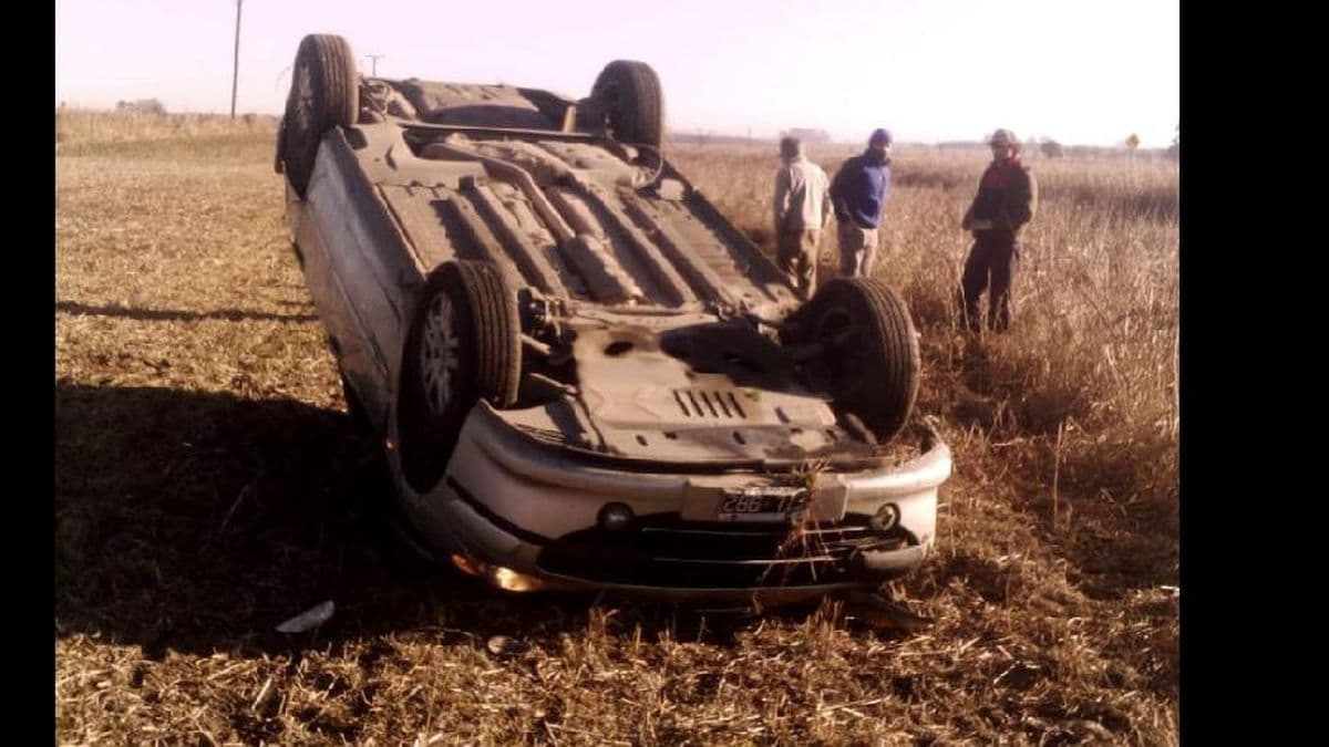 Una joven volcó con su auto en cercanías a Rancagua