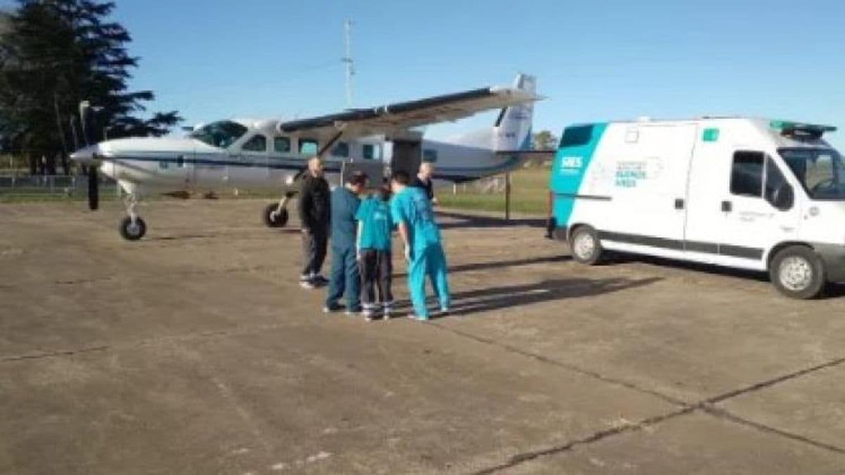 Vuelo sanitario desde Pergamino por uno de los policías heridos en un choque