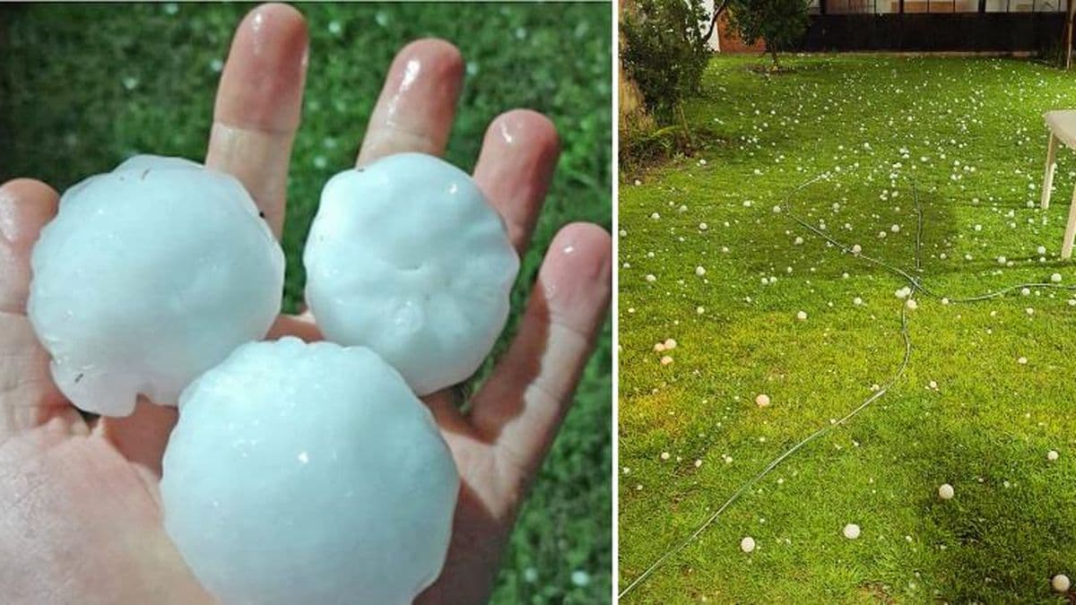 Una granizada azotó a Pergamino en la madrugada de este martes