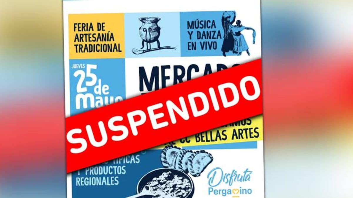Por cuestiones climáticas, se suspende el "Mercado Patrio"