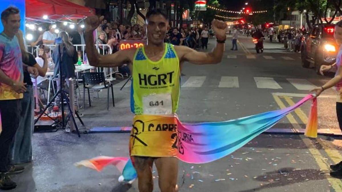 Enzo Fernández y Brenda Bernard ganaron la Carrera Nocturna Leandra Barros