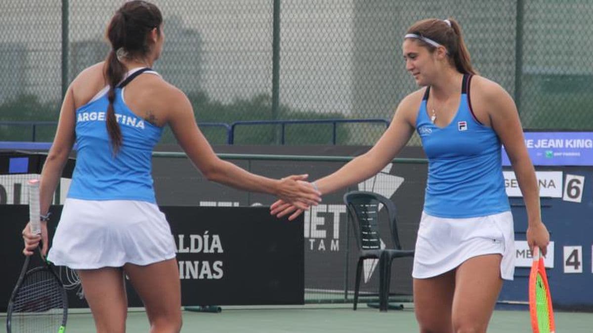 Julia Riera debutó en la Billie Jean King Cup con un triunfo en dobles