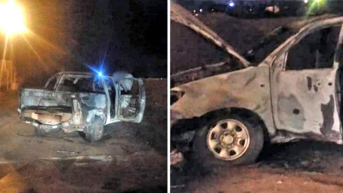 Una camioneta fue robada de un taller y horas más tarde apareció quemada en la calle