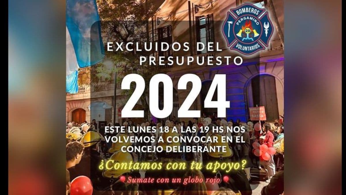 "Excluidos del Presupuesto", Bomberos solicita el acompañamiento vecinal