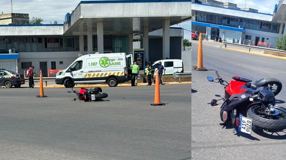 Hospitalizaron a motociclista embestido por un camión en el Cruce de Caminos