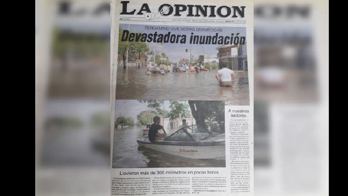 A 25 años de la trágica inundación que sufrió Pergamino