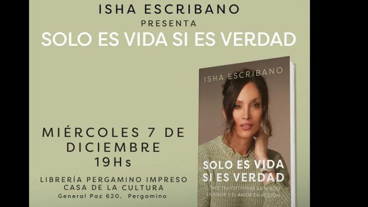 Isha Escribano presentará su libro este miércoles en Pergamino