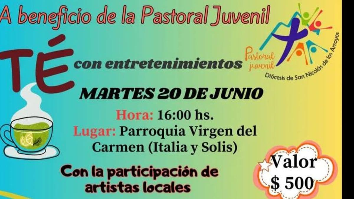 "Te con entretenimientos" a beneficio de la Pastoral Juvenil de Pergamino