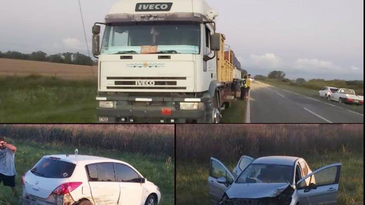 Un camión perdió su carga y provocó un choque entre autos