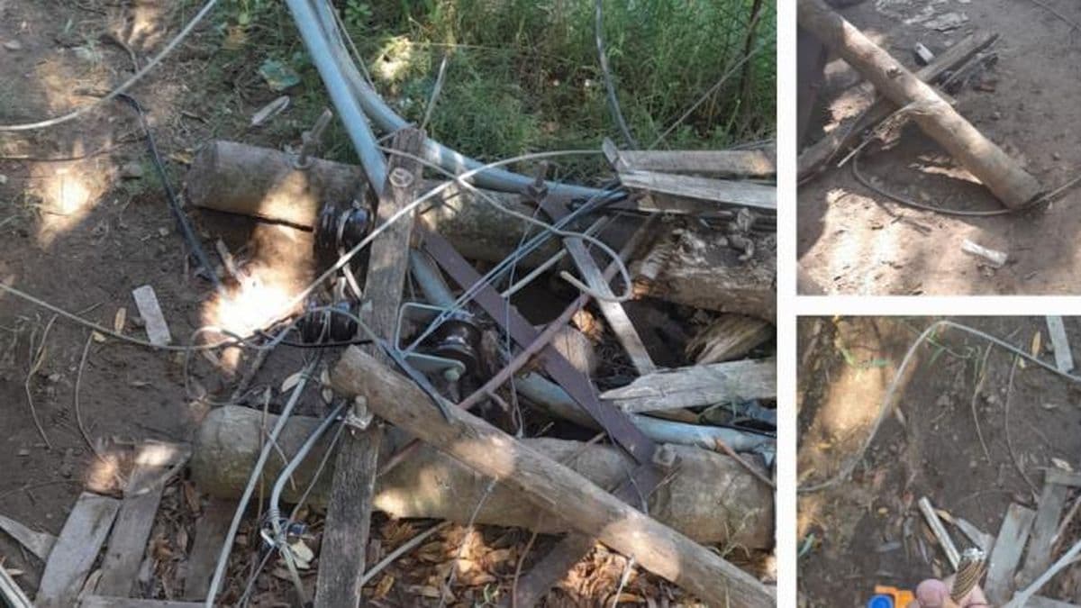 Recuperaron postes de tendido eléctrico y cables robados