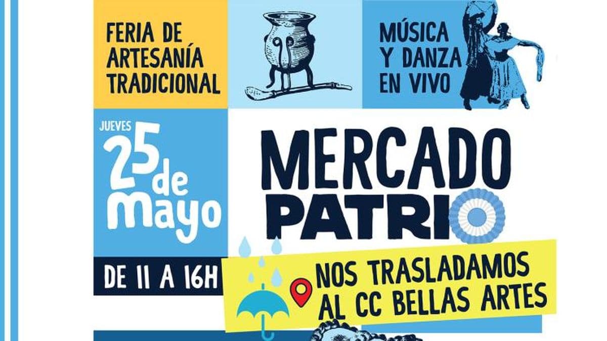 La "Fiesta del 25" será en Bellas Artes