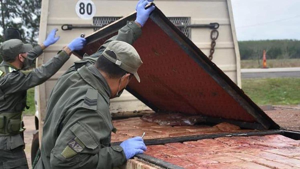 Hallan más de 175 kilos de marihuana ocultos en el piso falso de una grúa