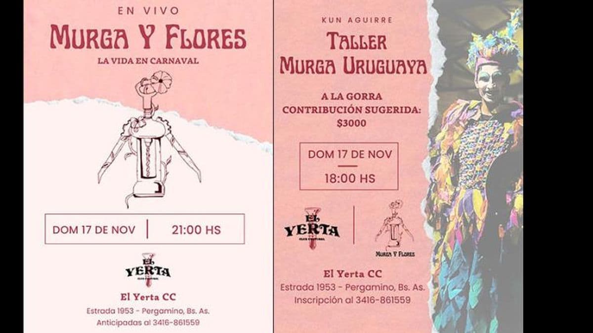 "Murga y Flores" presentará en Pergamino "La vida en carnaval"