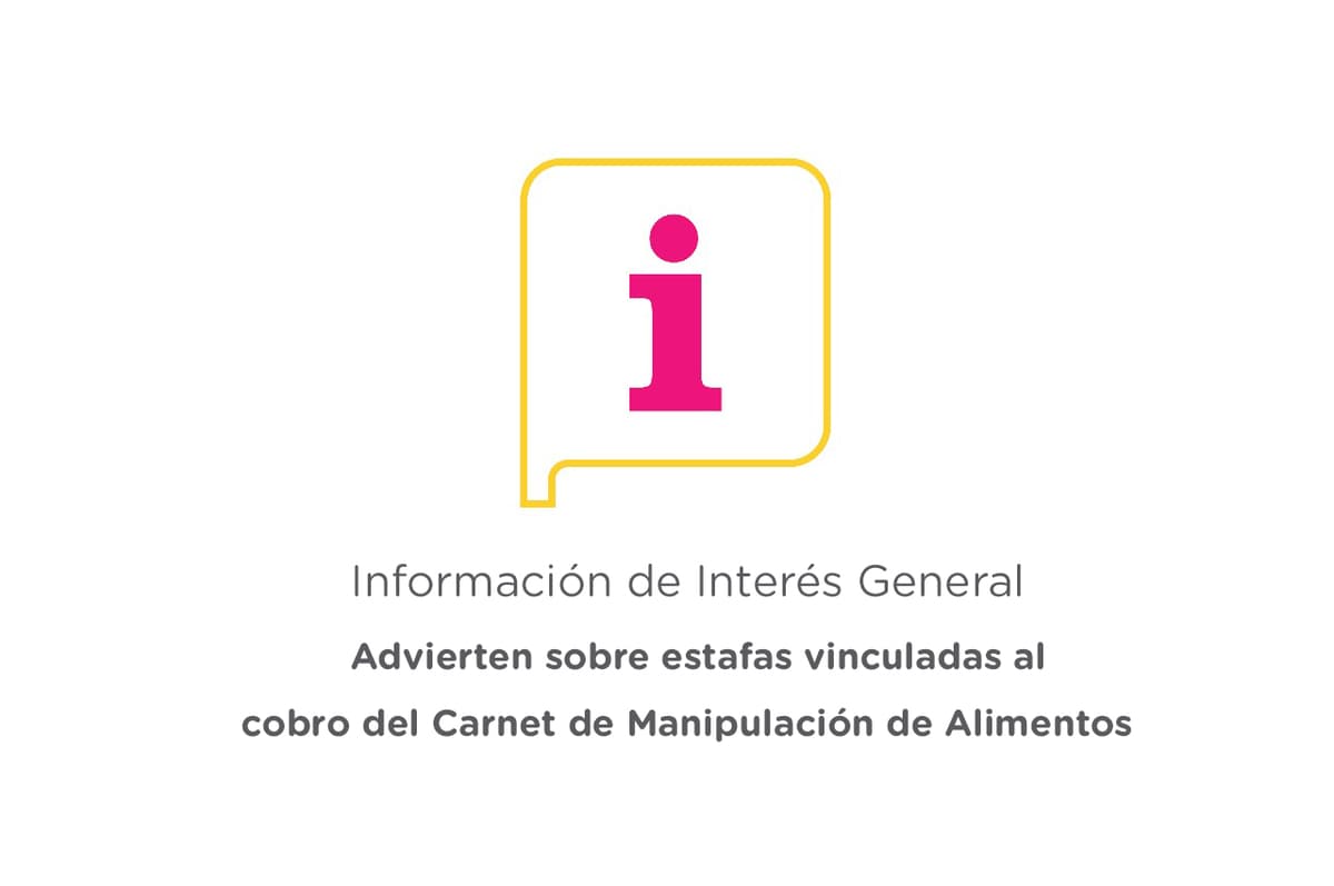 Advierten sobre estafas vinculadas al cobro del Carnet de Manipulación de Alimentos