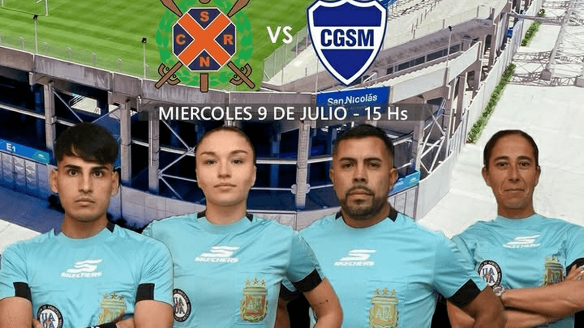 La Liga Nicoleña de Futbol designó arbitros para la final entre San Martín y Regatas en el Estadio Unico