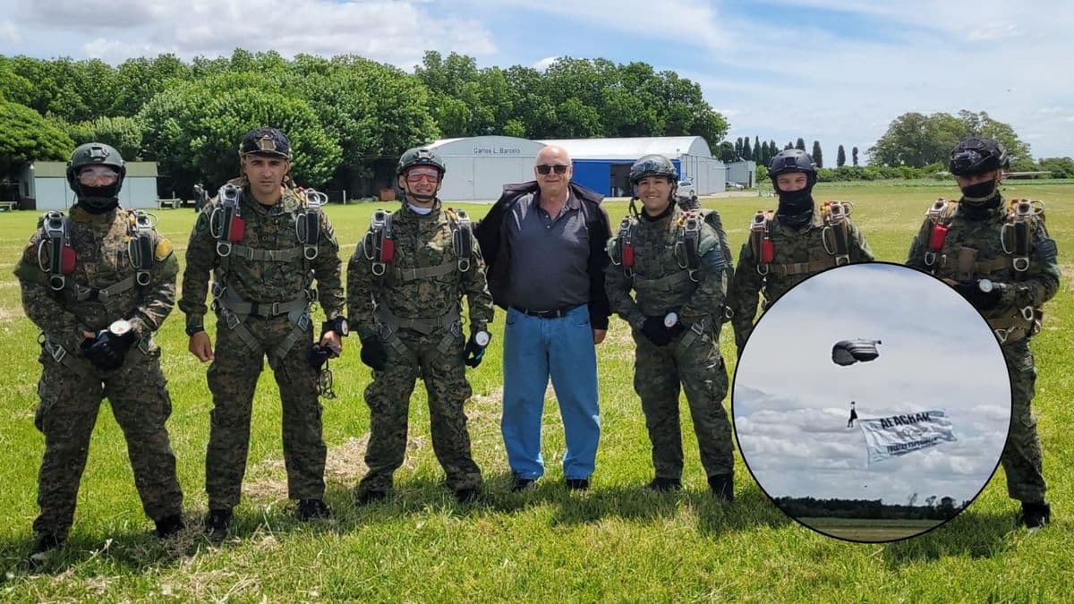 San Pedro: El Grupo Alacrán realizó un intenso entrenamiento de paracaidismo en el Aeroclub