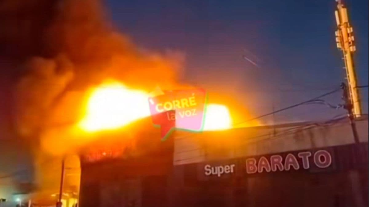 Incendio vehicular en Zárate: el fuego consumió por completo el auto en pocos minutos