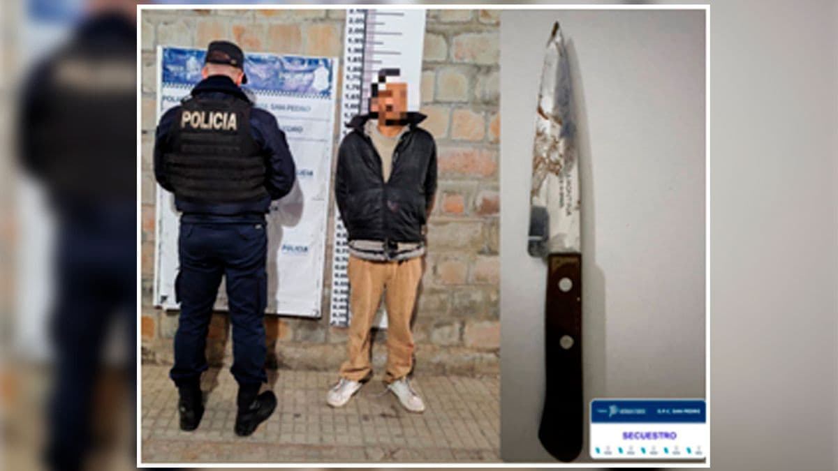 San Pedro: un hombre atacó a su hermano con un cuchillo y fue detenido por la Policía