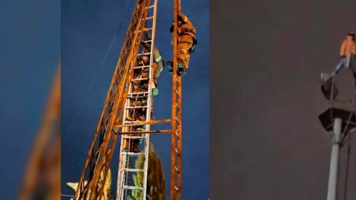 En 48 horas, policía y bomberos rescataron a dos jóvenes que se subieron a postes en San Pedro