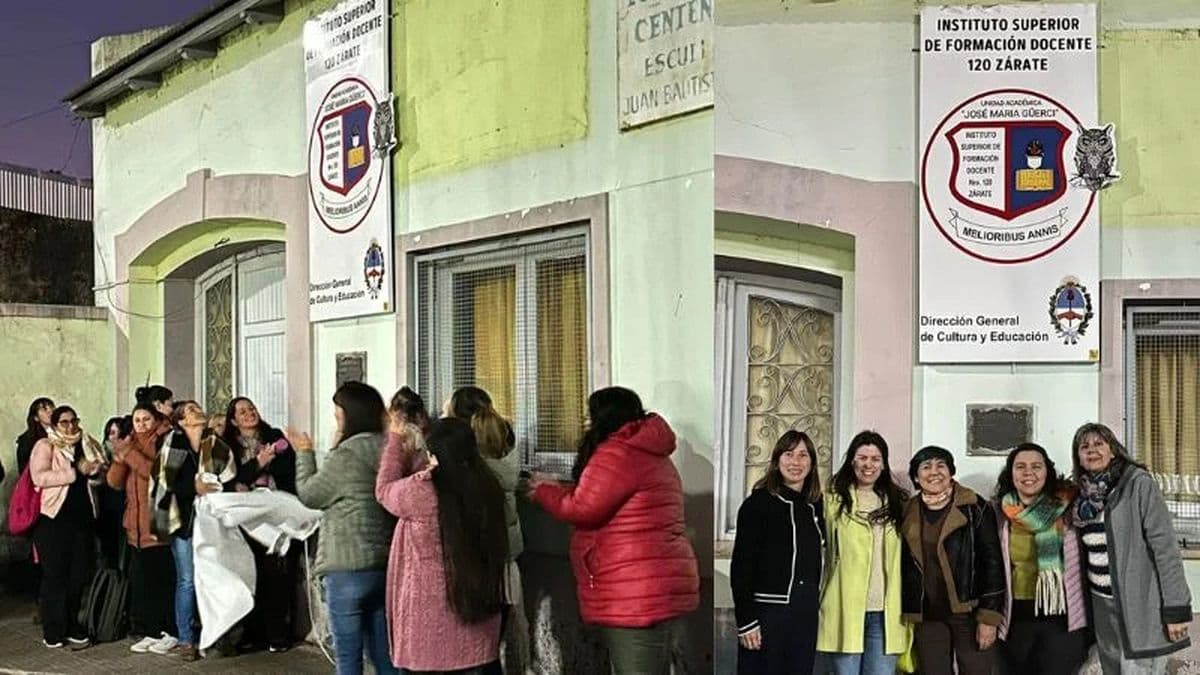 Zárate: emotivo acto en Lima por el nuevo cartel del Instituto 120 y la primera camada de egresados