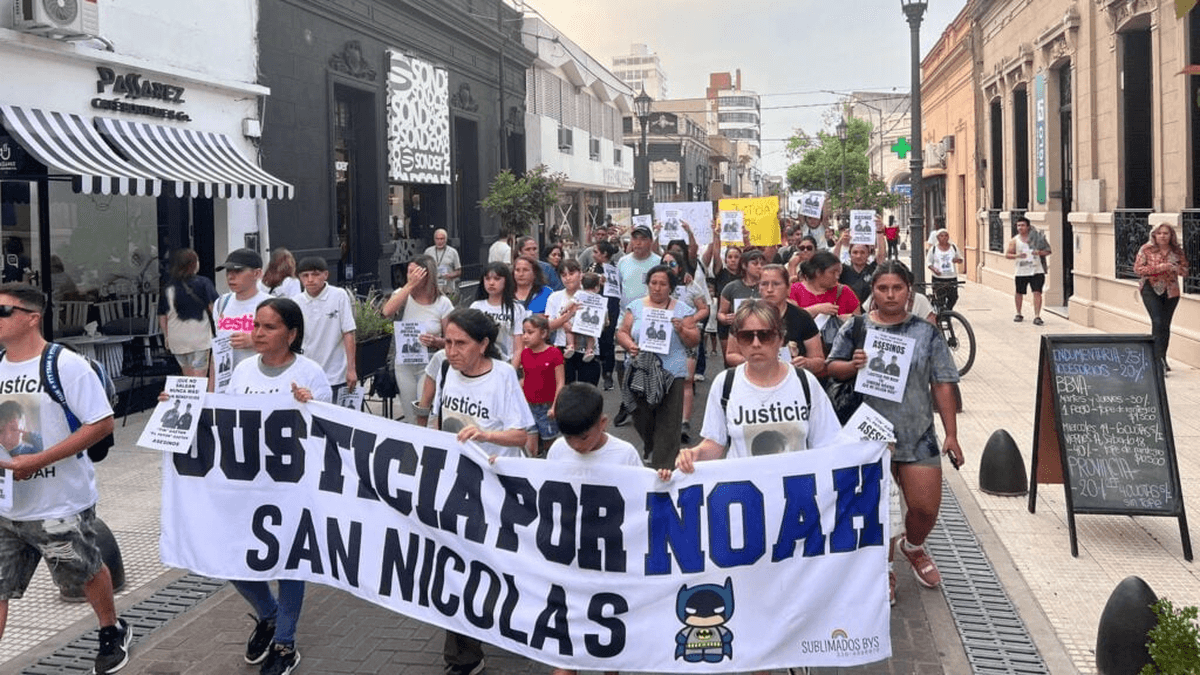 San Nicolás: a un año del crimen del niño Noah Romero, su familia marchó y volvió a pedir justicia