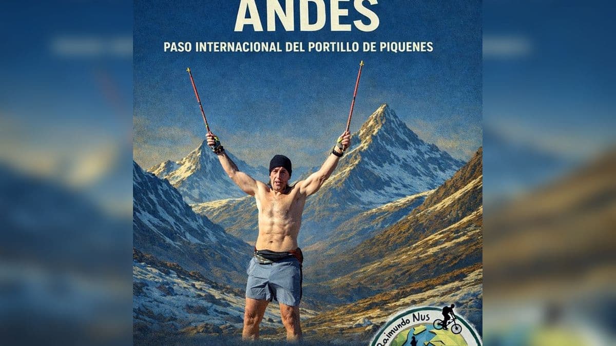 Raimundo Nus enfrenta un nuevo desafío: cruzar los Andes por la ruta sanmartiniana