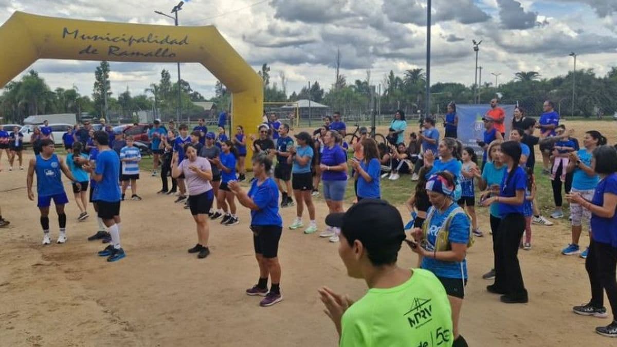 Ramallo realizó la cuarta edición de la Maratón Azul por la inclusión en la costa