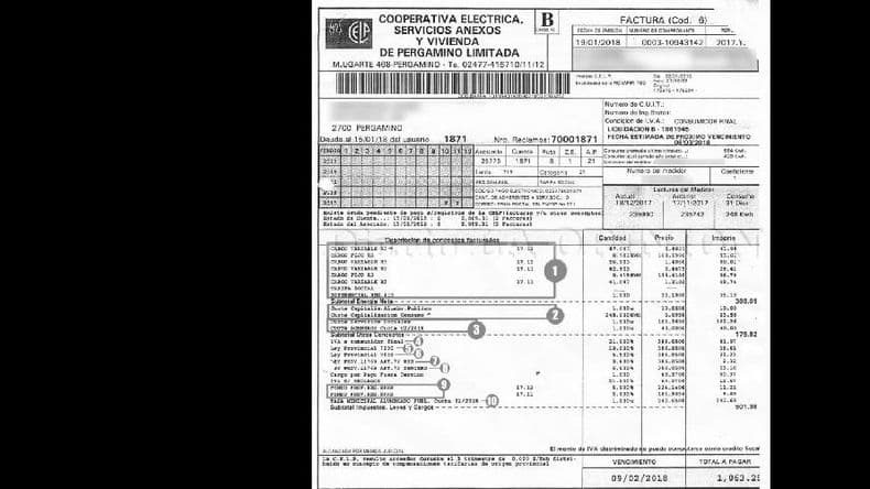 Explicación detallada de la boleta ante el significativo aumento en la factura de luz