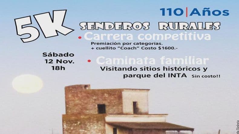 El sábado se disputará en el Inta "5K Senderos Rurales"
