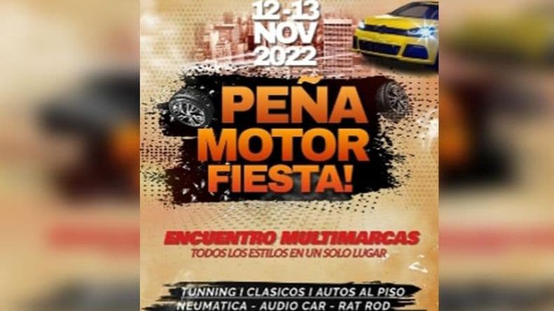 "Peña Motor Fiesta", el encuentro multimarcas que se realizará el fin de semana
