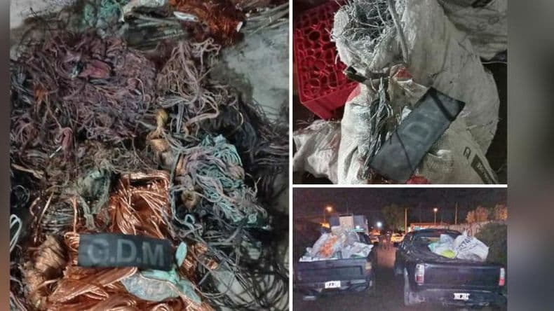 Secuestraron más de 700 kilos de cobre que serían de cables robados