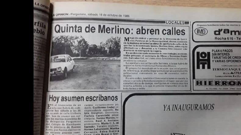 Cuando la Quinta Merlino se convertía en comisaría y nuevas calles