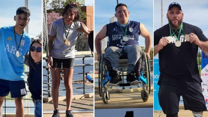 Triunfos pergaminenses en el 2º Open Paralímpico de Atletismo en Concepción del Uruguay