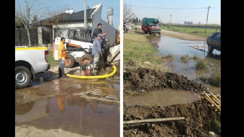 Una conexión clandestina de agua causó problemas en Alsina al 900