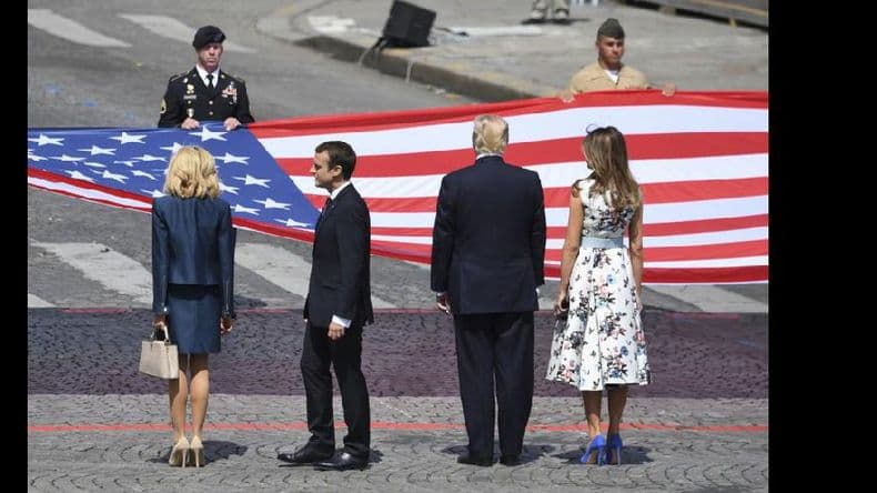 Macron selló su amistad con Trump en el día de la fiesta nacional francesa