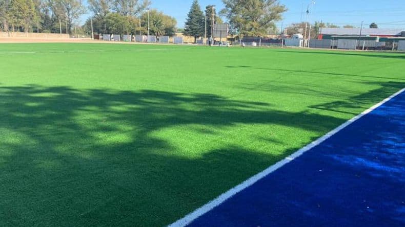 Viajantes finalizaría para fin de mes su cancha sintética de hockey