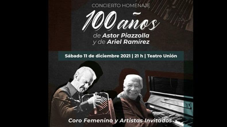 Espectáculo homenaje a Astor Piazzolla y Ariel Ramírez