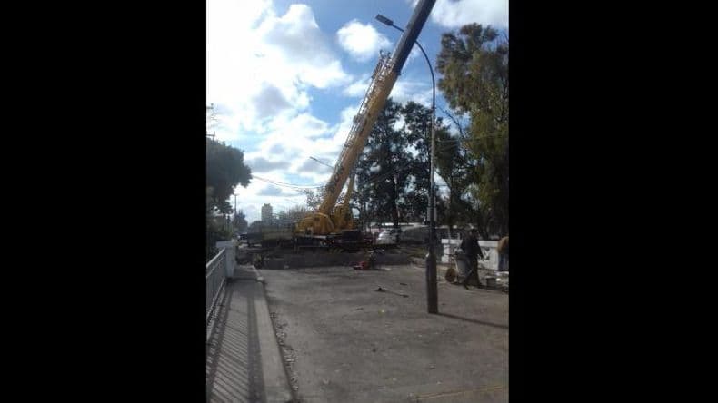 Retiraron el puente del Ejército y las obras se ponen en marcha