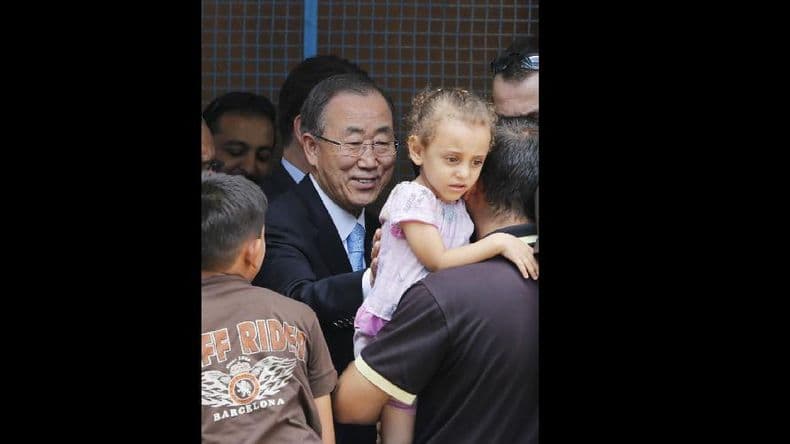 El secretario general de la ONU visitó la Franja de Gaza