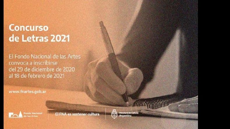 El Fondo Nacional de las Artes lanza su Concurso de Letras de 2021