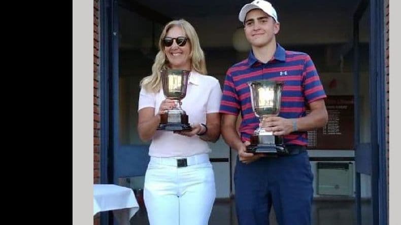 Viviana Laurente y Salvador Blanco Adba campeones de golf 2018 de Sirio Libanés