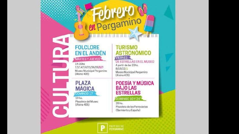 Con “Febrero en Pergamino”, Cultura propone un mes en familia