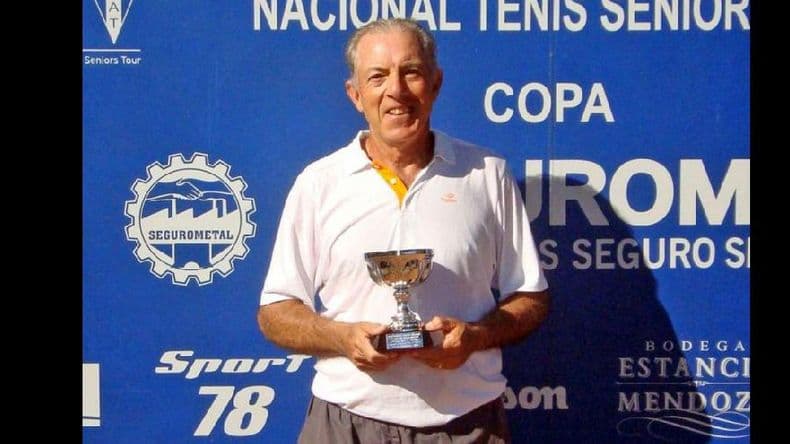 Fernando D’Angelo, segundo en otro torneo Seniors de tenis