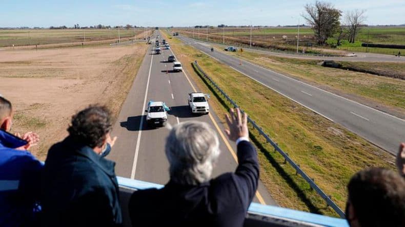 Quedó inaugurado el tramo Chacabuco - Junín de la nueva autopista en la ruta nacional Nº 7