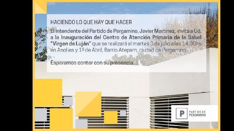 Hoy inauguran el Centro de Atención Primaria de Salud del barrio Atepam